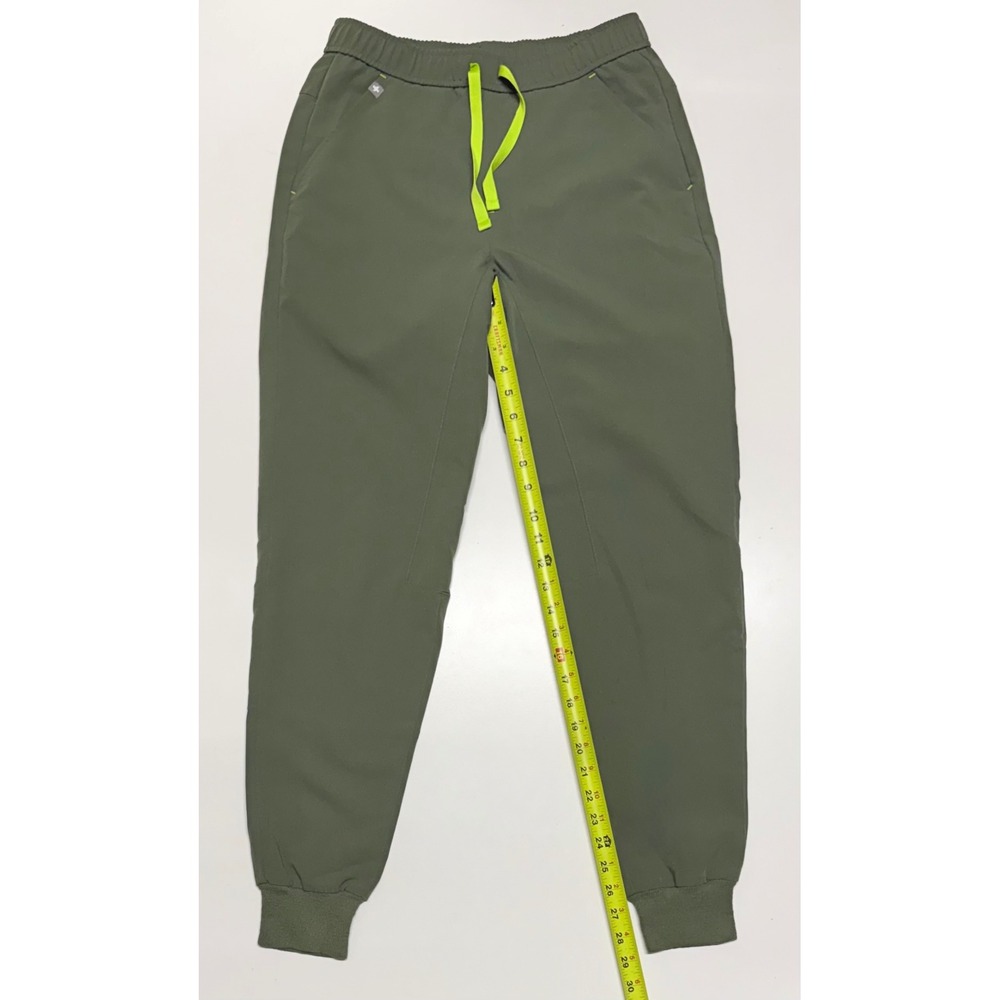 Figs Technical Collection Scrub Joggers Olive Green Neon Yellow XS M23SW2016